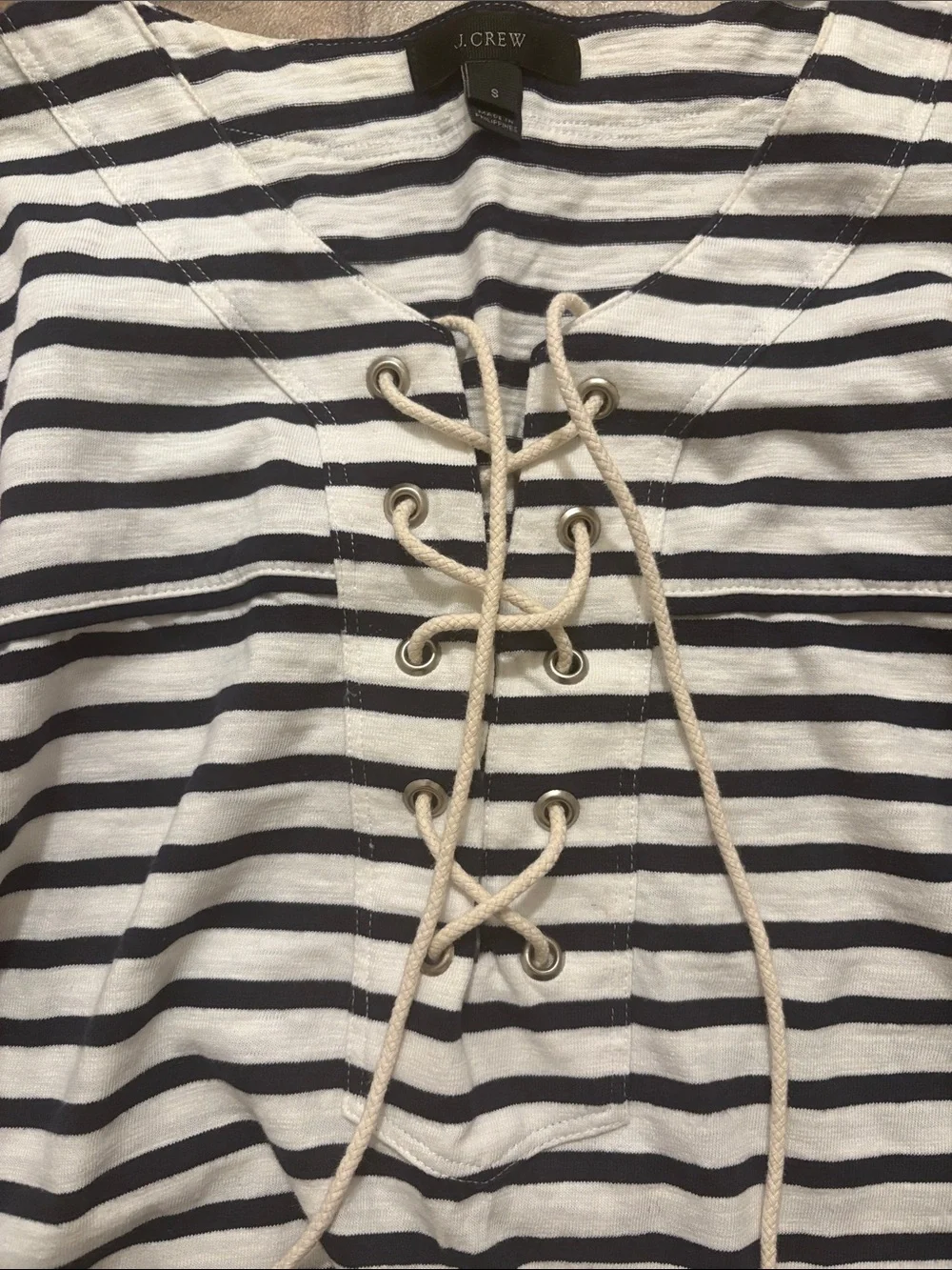 J. Crew Mixed Media Knit Tee